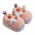 thumbnail image 2 of KANG Cute And Cozy Girls Slippers Warm Indoor Shoes With Thick Sole Cartoon Design Fuzzy Perfect For Kids, 2 of 6