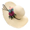 thumbnail image 1 of 1 x Ropa de playa para mujer Sombrero para a rayas Sombrero de ala grande Floppy Sombrero de turismo con protección solar al a , Blanco Yinane Viaje de primavera Sombrero de mujer, 1 of 8