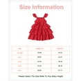 thumbnail image 2 of 3T Baby Girls Dress 4T Girls Sleeveless Dress Polka Dots Print Toddler Girls Suspender Dress Red Dress, 2 of 8