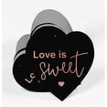thumbnail image 3 of Inkdotpot 100 Pack Real Rose Gold Foil Paper Tag Love Is Sweet Wedding Favor Hang Tag, 3 of 6