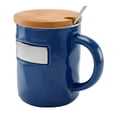 thumbnail image 2 of Paquete con 10 piezas de Taza de cerámica mate con tapa y cuchara azul 7 x 10.2, 2 of 5