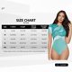 thumbnail image 5 of Fotbe Teal Turquoise 1 Body de Mujer con Cuello Redondo y Mangas Cortas, Sin Mangas Ajustado, Suave, Cómodo y Básico-XX-Large, 5 of 7