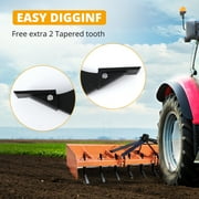 Heavy Duty Adjustable Box Blade Shank Set, 5 Pack – 16 & 18 Steel Scarifier Shanks with Removable Tapered Teeth & Pins – 3 & 4 Hole Mounting – Replacement for Tractors, Landscaping, Grading