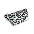thumbnail image 5 of White & Blue Leopard Animal Print Makeup Bag Women's Cosmetic Pouch Bag, 5 of 6