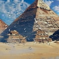 thumbnail image 5 of Orinice Pyramid Desert Sky Bathroom Decor Set, Colorful Luxurious Graphic Print Polyester Fabric Shower Curtain with Hooks, Waterproof Bathroom Decoration for Home, Bathtubs - Multi Size Options 69x72, 5 of 7