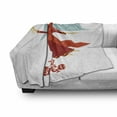 thumbnail image 3 of Virgo Soft Flannel Fleece Throw Blanket, Astrological Zodiac Sign with Woman with Wings and Dress Horoscope, Cozy Plush for Indoor and Outdoor Use, 60" x 80", Vermilion Seafoam Orange, by Ambesonne, 3 of 6