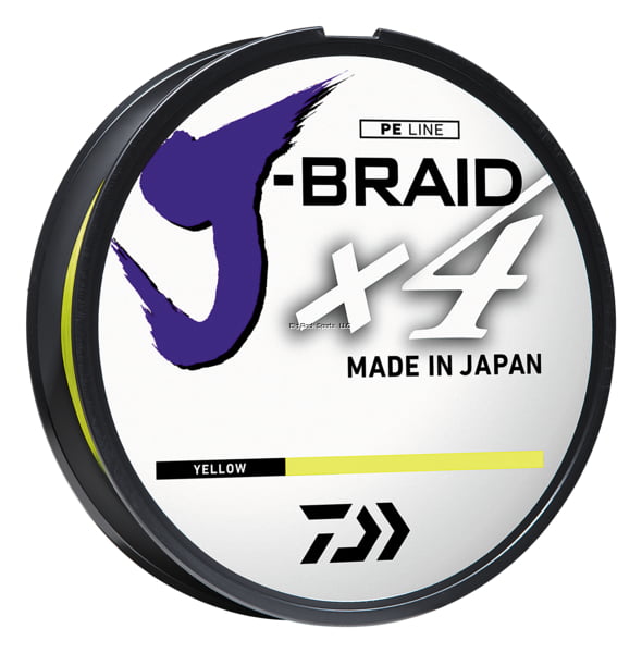Fluorescent Yllw for sale online Daiwa J-braid X4 300 Yard Spool 6lb Test 