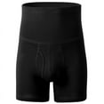 thumbnail image 4 of Wxolcjlv Men's Boxer Briefs High-Waisted Tummy Control Cotton Plus Size Underwear Warm Anti-Chafing Long Sports Boxer Briefs Black L, 4 of 4