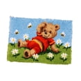 thumbnail image 4 of Alfombra de Bordado Kit de Gancho de Pestillo Alfombra de Ganchillo Fabricación Oso Flor 52x38cm Hugo Kits de enganche de pestillo para alfombras, 4 of 10