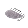 thumbnail image 2 of Rug Half Round Carpet Water Absorbing Foot Mat Bathroom Entrance Floor Mat Bedroom Toilet Bathroom Non Slip Mat Household 40x60cm Washable Rug White 40x60cm, 2 of 6