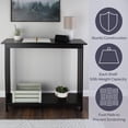 thumbnail image 4 of Lavish Home 2-Tier Console Table - 39x11.8in Narrow Entryway Table (Black), 4 of 8
