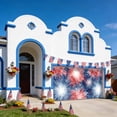 thumbnail image 4 of 4th of July Garage Door Cover Banner 6 x 13 FT,Independence Day Patriotic Fireworks Red Blue Garage Door Curtains Backdrop with Grommets for Indoor Outdoor Wall Party Porch Yard Decor Background, 4 of 8