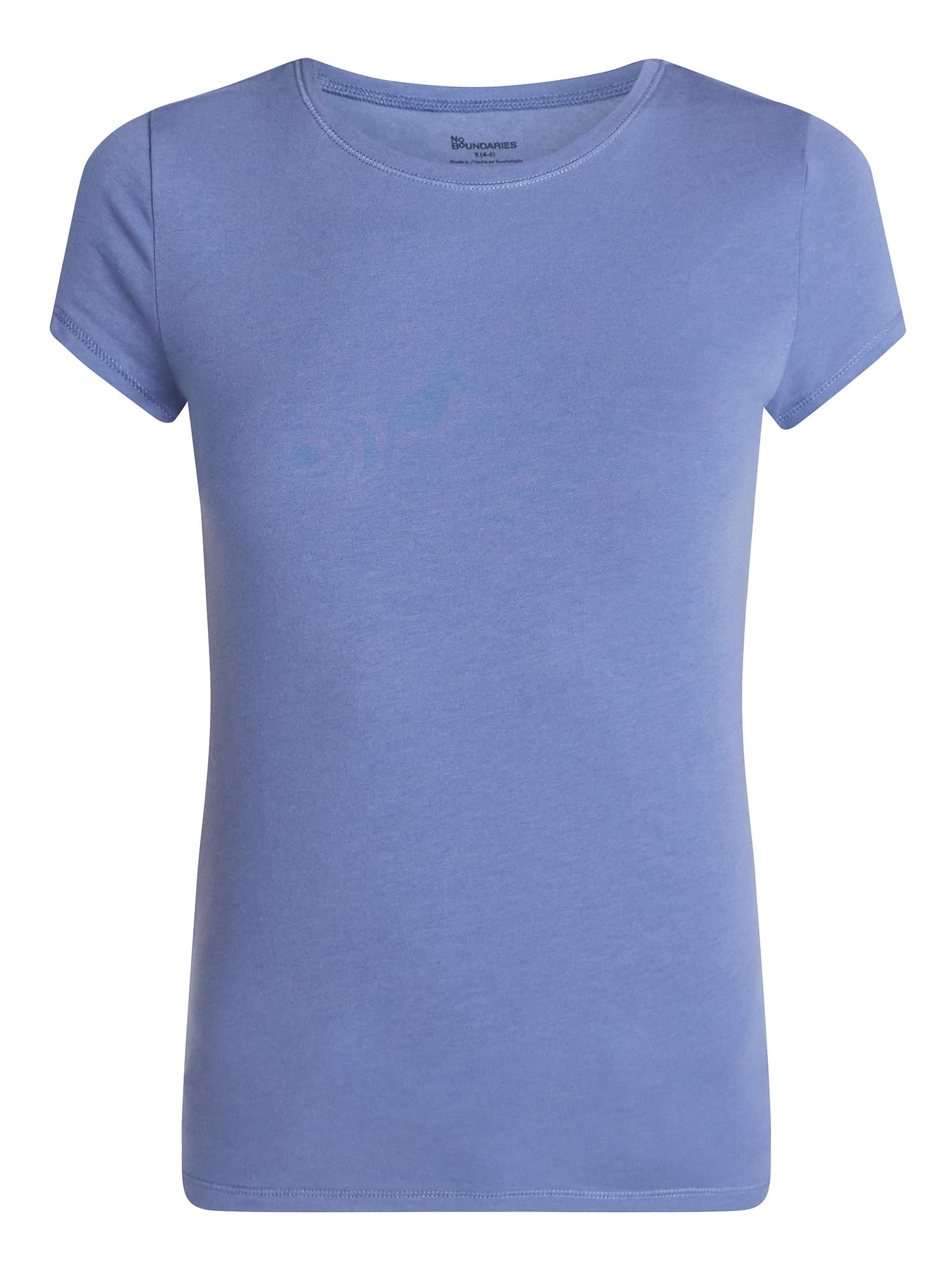 No Boundaries Crew Neck Tee with Short Sleeves, 1 or 3-Pack, Women’s Sizes XXS-XXL