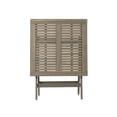 thumbnail image 5 of Grey Folding Wood Table 25", Firm For Patio, With Slat Design And Foot Pads Patio Bistro Grey, Well-designed, 5 of 7