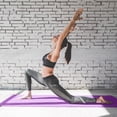 thumbnail image 5 of BalanceFrom GoCloud 71x24 Inches Extra Thick Yoga Mat 1-Inch High-Density Foam, Purple, 5 of 10
