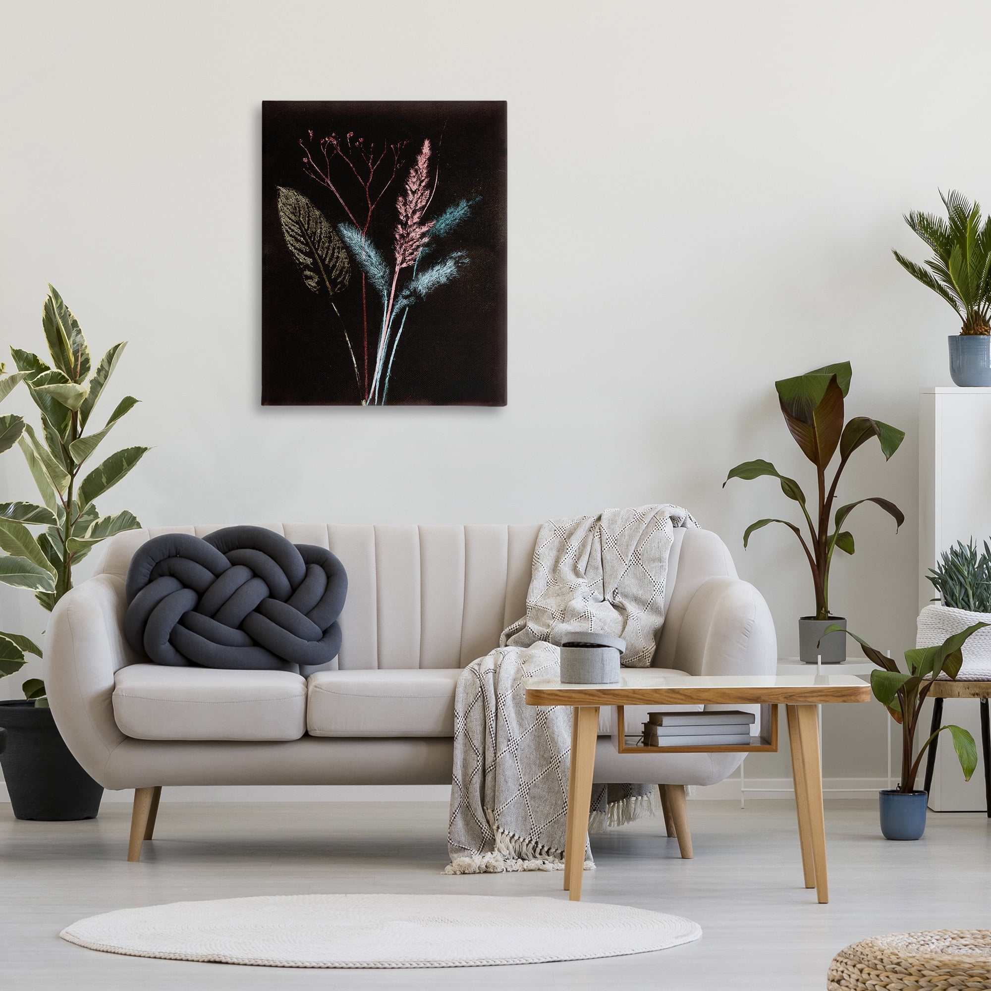 Stupell Industries Country Reeds Impressions Botanical & Floral Painting Gallery Wrapped Canvas Art Print Wall Art, 30 x 40