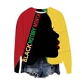 thumbnail image 4 of Tnhcen Women's Black History Month Crewneck Sweatshirt - Oversized Stretchy Long Sleeve Tops with Print Plus Size Casual Daily Wear (S-2XL), 4 of 4