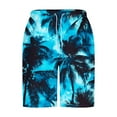 thumbnail image 4 of Mqqzkk Men's Casual Shorts Hawaii Flowers Print Drawstring Waist Shorts Lightweight Summer Bandana Shorts with Pocket, 4 of 5