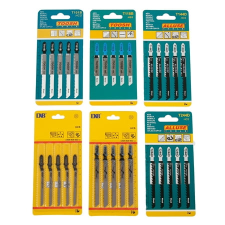 

Harupink 60PCS Jig Saw Blades Plastic and Soft Matel T-shank Saw Blades for Woodworking