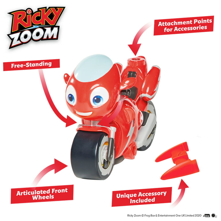 Ricky Zoom Toy Motorcycle 3 Inch Action Figure Free-Wheeling and Free  Standing Toy Bike Play Vehicle 