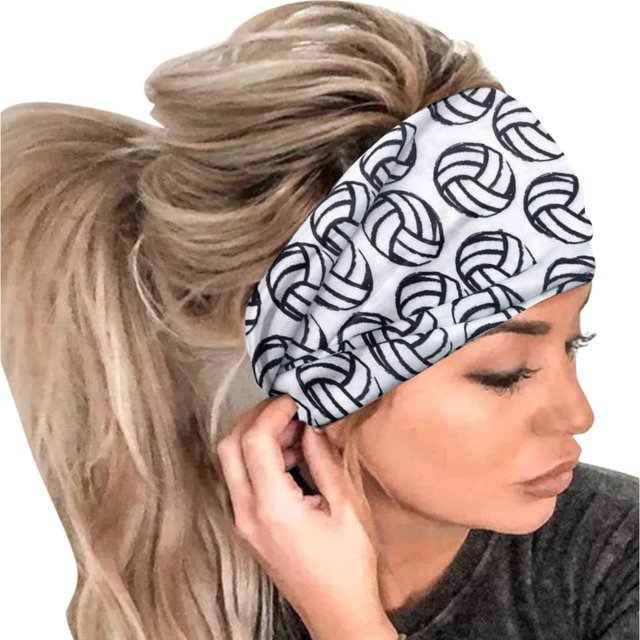 Diadema elástica con estampado de bolas para mujer, 1 bandana para el pelo, pañuelo para la cabeza para mujer