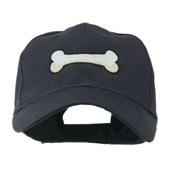 Dog Bone Shape Embroidered Cap - Navy OSFM