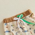 thumbnail image 4 of mgoYE Baby Boy Clothes 6-9 Months Newborn Baby Boy Summer Clothes Fishing Buddy Short Sleeve Romper Pants Hat Set(Khaki,0-3 Months), 4 of 8