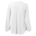 thumbnail image 3 of DuoJiaJ Womens Solid T Shirts Long Sleeve Crew Neck Shirts Basic Tee Tops Blouse Women's Shirts White M, 3 of 4