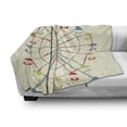 thumbnail image 3 of Ferris Wheel Soft Flannel Fleece Throw Blanket, Weekend Enjoyment Concept Ferris Wheel Image Ornamented Colorful Structure, Cozy Plush for Indoor and Outdoor Use, 50" x 70", Multicolor, by Ambesonne, 3 of 6