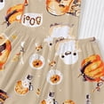 thumbnail image 6 of Halloween Theme Button Down Short Sleeve Pajama For With Lace Trim Short Pants Comfortable Home Wear, 6 of 8