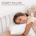 thumbnail image 7 of Comfy Cubs Toddler Pillow with Muslin Pillowcase, 13" x 18" - Microfiber Fill, White, 7 of 7
