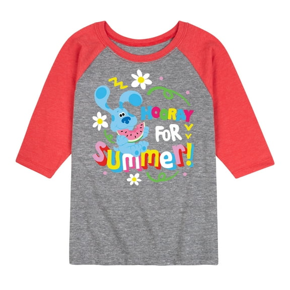 Blue's Clues & You! - Hooray for Summer - Toddler & Youth Raglan Graphic T-Shirt