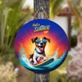 thumbnail image 4 of Retro Surfing Jack Russell Terrier in Cool Sunglasses Hello Summer Waves Round Wood Sign Parson Jack Dog Lover Hanging Wall Home Decor - 10001, 4 of 5