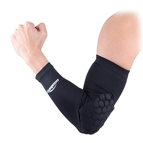 Compact Elbow Pad Support Basketball Padded Arm Sleeve Brace Wrap Protector 