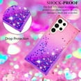 thumbnail image 3 of Comepatible with Samsung S23 Ultra Case Glitter Sparkle Gold, Luxury Phone Case for Samsung Galaxy S23 Ultra Case Silicone Shiny Bumper Protective Case Anti-Scratch Cover (Pink-Purple), 3 of 14