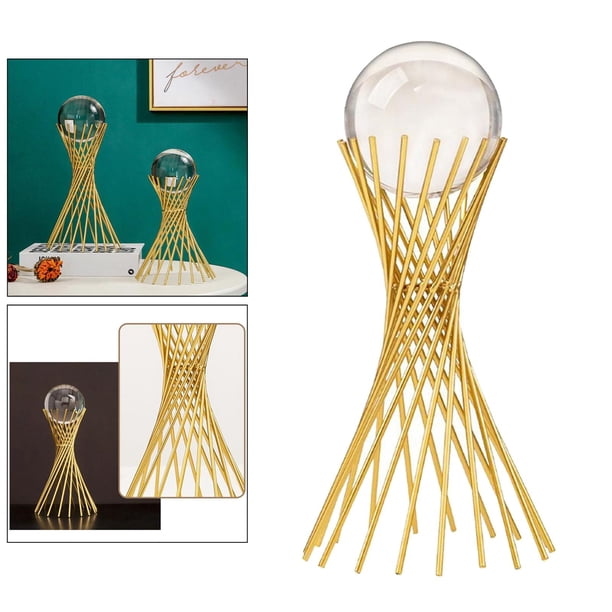 de Cristal con Soporte de Hierro, Soporte para Escritorio, Estatuas, Adornos, Escultura, Creativo, Hogar, Sa de , pequeña sa, Estantería, de perfecl estatua de escultura de escritorio