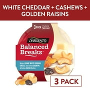 Sargento Balanced Breaks Sharp White Cheddar Cheese, Roasted Cashews, Raisins