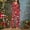 Red, variant on asdoklhq Flannel Pajamas for Women Ladies' Christmas Printed V-neck Casual Long Top Pants Pajama Set Red L