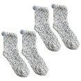 thumbnail image 2 of POIUYTR Fuzzy Slipper Socks for Women Thick Winter Fluffy Cozy Comfy Cabin Socks Womens Soft Sleep Home Warm Plush Socks Non Slip 2 Pairs, 2 of 4