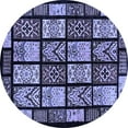 thumbnail image 1 of Ahgly Company Machine Washable Indoor Round Abstract Blue Modern Area Rugs, 7' Round, 1 of 4