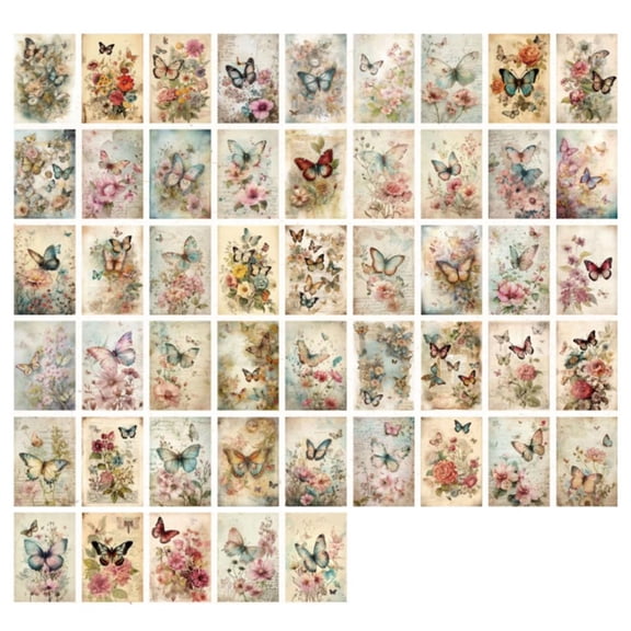 Giaone 100 Sheets Journaling Craft Paper Scrapbook Background Decorative Paper