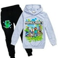 thumbnail image 1 of Minecraft Ensemble Survêtement Enfants Garçons Filles Chandail à Capuchon Pantalon Tenue Décontractée Survêtement, 1 of 2