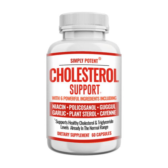 Simply Potent Cholesterol Supplement to Supports Heart Health & Healthy Cholesterol, 60 Capsules