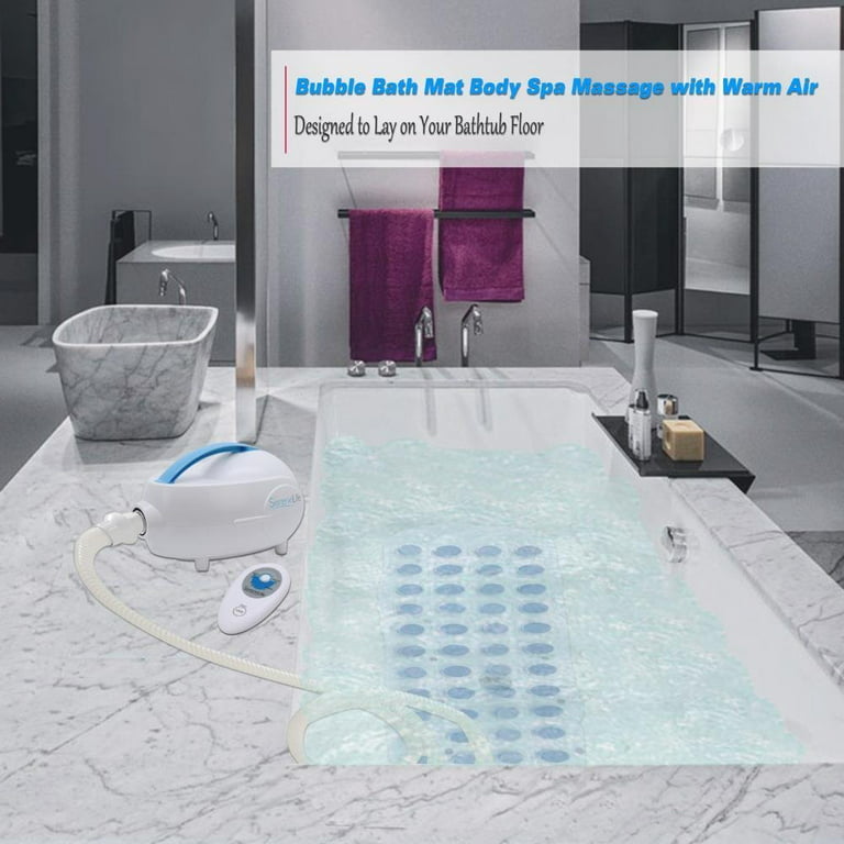 SereneLife Bubble Bath Tub Mat Massage Jacuzzi Thermal Spa Waterproof Non  Slip Mat Tub Spa Massager Keep Warm Function Bath Mat Relaxing Hot Tub  Remote Control Included 