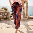 thumbnail image 5 of SONXAHE Women's Paisley Print Jogger Pants Light Cut Weekend Walk Daily Travel Trousers, 5 of 6