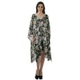 thumbnail image 2 of Moomaya Georgette Ladies Kaftan Holiday Loungewear Midi Dress Beach Coverup, 2 of 6
