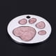 thumbnail image 5 of Etiquetas de identificación para perros y gatos, personalizadas, con forma de pies redondos, placa para perros de aleación (rosa) Likrtyny Para estrenar, 5 of 6