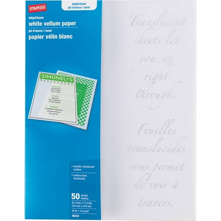 vellum inkjet staples laser pack paper dialog displays option button additional opens zoom