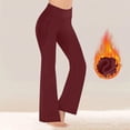 thumbnail image 2 of Turilly Women's Cozy Fleece Lined Flare Leggings High Waisted Thermal Yoga Pants for Winter Wear, 2 of 8