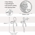 thumbnail image 5 of Lancharmed Silver Plated Cute Earrings for Womens,Bow Tie Earring Wedding Gifts, 5 of 8